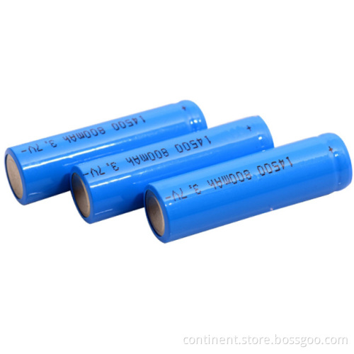 3.7V 800mAh 14500 Li-ion Battery AA Li ion